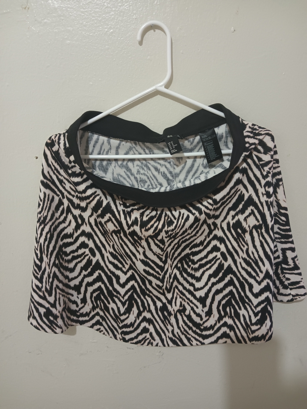 H&M Black and White Zebra Print Skirt